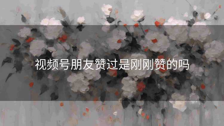 视频号朋友赞过是刚刚赞的吗