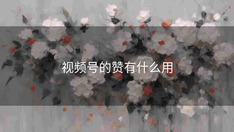 视频号的赞有什么用