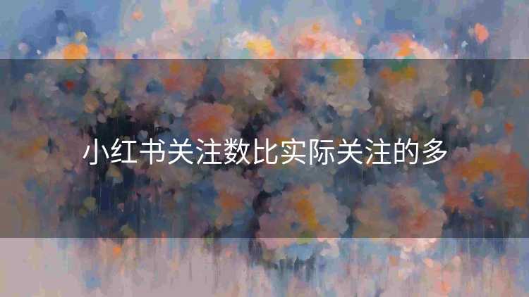 小红书关注数比实际关注的多