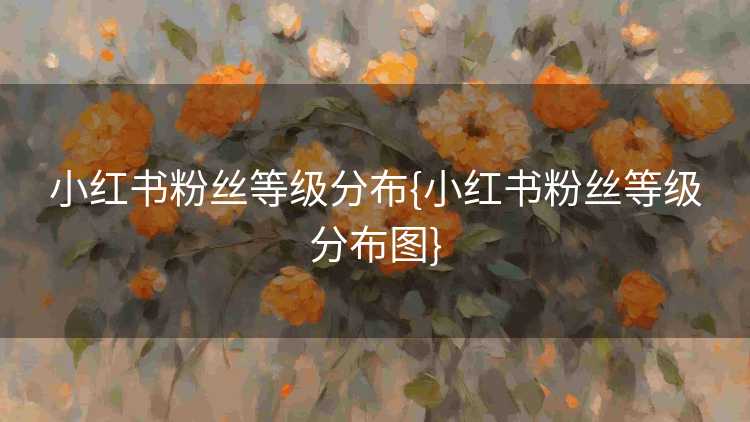 小红书粉丝等级分布{小红书粉丝等级分布图}