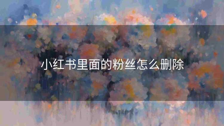 小红书里面的粉丝怎么删除