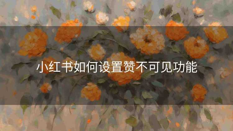 小红书如何设置赞不可见功能