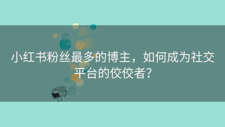 小红书粉丝最多的博主，如何成为社交平台的佼佼者？