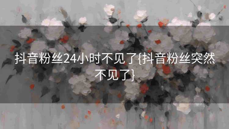 抖音粉丝24小时不见了{抖音粉丝突然不见了}