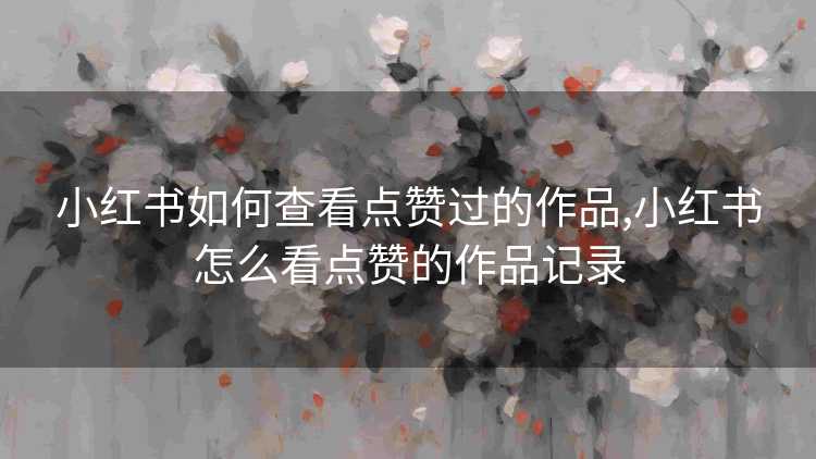 小红书如何查看点赞过的作品,小红书怎么看点赞的作品记录