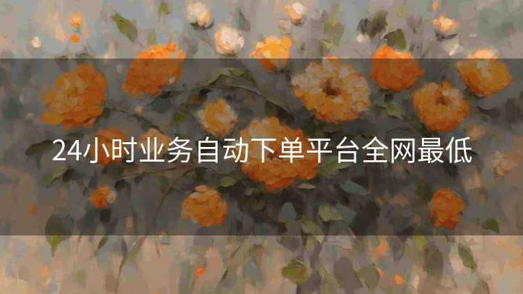 24小时业务自动下单平台全网最低
