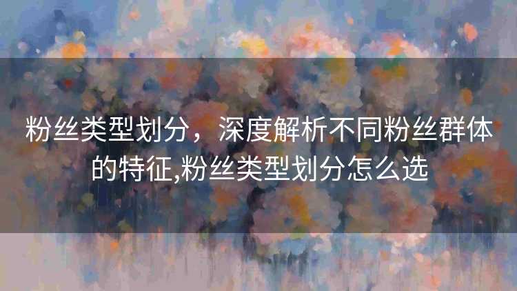粉丝类型划分，深度解析不同粉丝群体的特征,粉丝类型划分怎么选