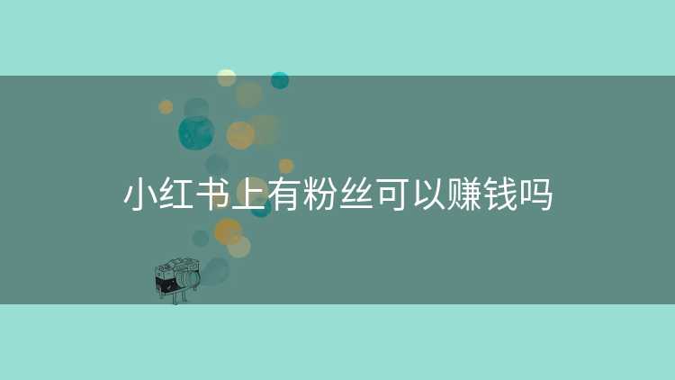 小红书上有粉丝可以赚钱吗