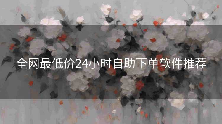 全网最低价24小时自助下单软件推荐
