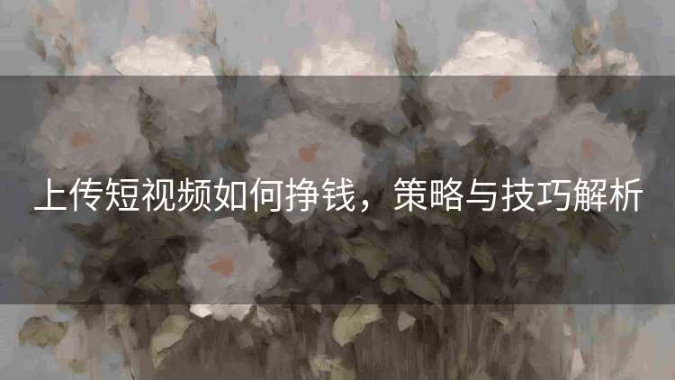 上传短视频如何挣钱，策略与技巧解析