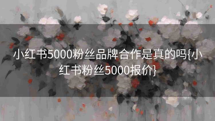 小红书5000粉丝品牌合作是真的吗{小红书粉丝5000报价}