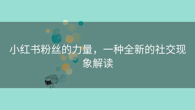 小红书粉丝的力量，一种全新的社交现象解读